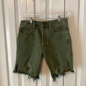 New without tags never worn green distressed Bermuda We the Free shorts Size 25